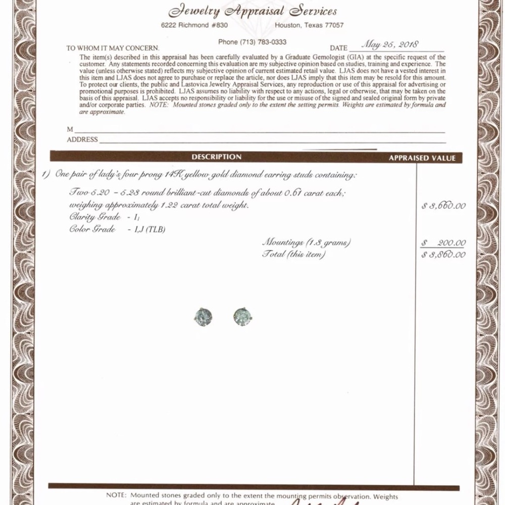 Studs Daimond’s earring 1,25 carat great deal - Picture 6 of 7